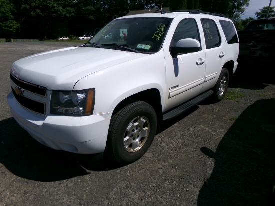 2012 Chevrolet Tahoe LT 4x4 Leather, Sunroof, White, 207,222 Miles, Vin #:1