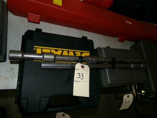 3/4'' Breaker Bar with (3) Extensions, Bar is Craftsman, Extensions are Cra