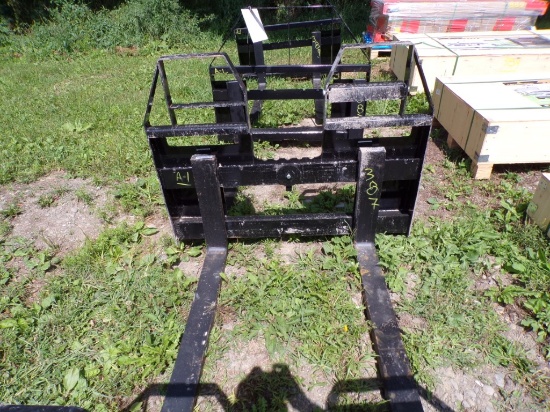 New AGT 48'' Step Thru Skid Steer Pallet Forks