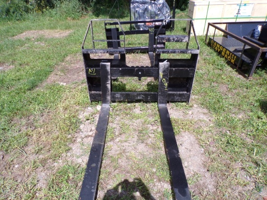 New AGT 48'' Step Thru Skid Steer Pallet Forks