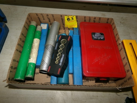 Box of Drill Bits - Snap On Drill Index, Nearly Complete and Group of Lg.
