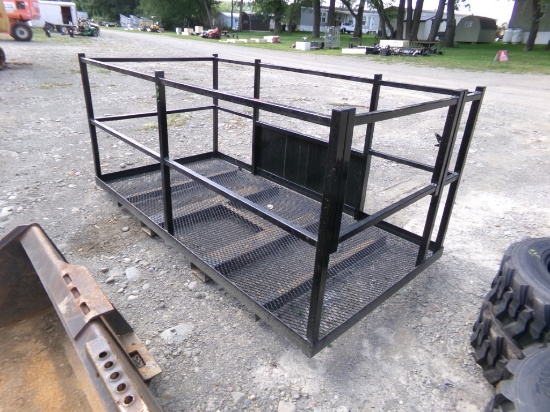 New 4' x 8' Black Work Platform for Skid Steer or Forklift