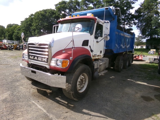 2007 Mack Granite Tri Axle Dump Truck with Steerable 3rd Axle, Maxi Torque
