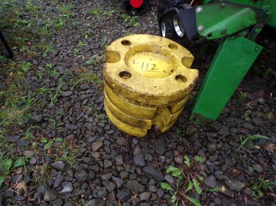 Yellow Rear Wheel Riding Mower Weights (Outside)