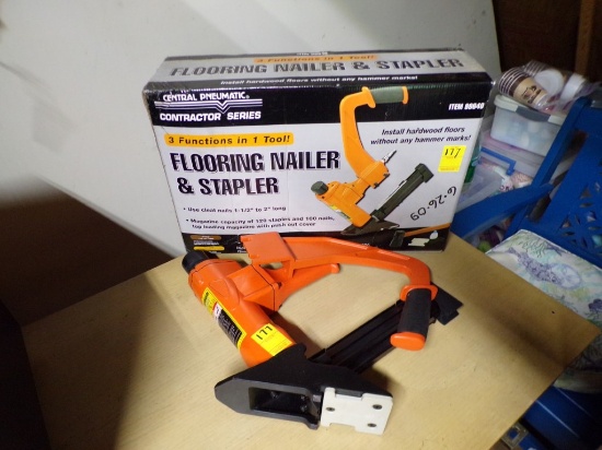 Central Pneumatic Flooring Nailer and Stapler, Looks New (Above Garage)