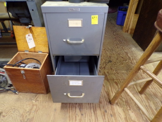 2 Drawer Filing Cabinet and a 36'' x 36' Folding Table (Above Garage)