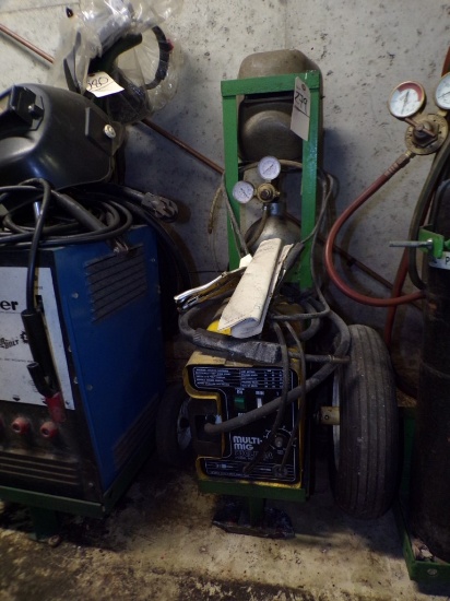 Multi Mig Welder with Tank and Helmet on Cart, 120V (Garage)