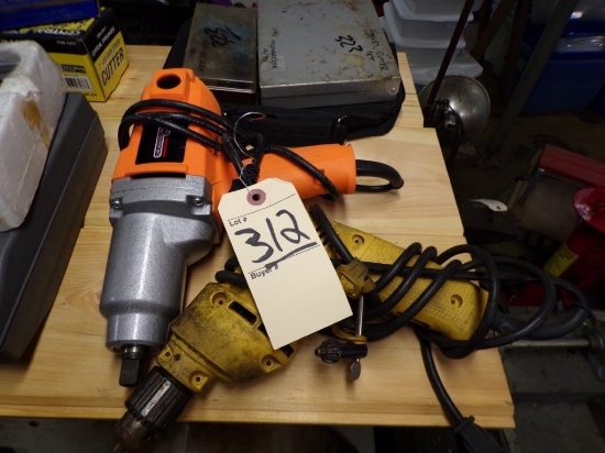 DeWalt Corded Drill and a Chicago Electric 1/2'' Impact (Garage)