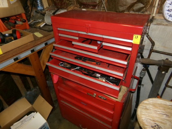 Williams 2 Pc. Toolbox, 3 Drawer Rolling Base with Bottom Storage and a 9 D