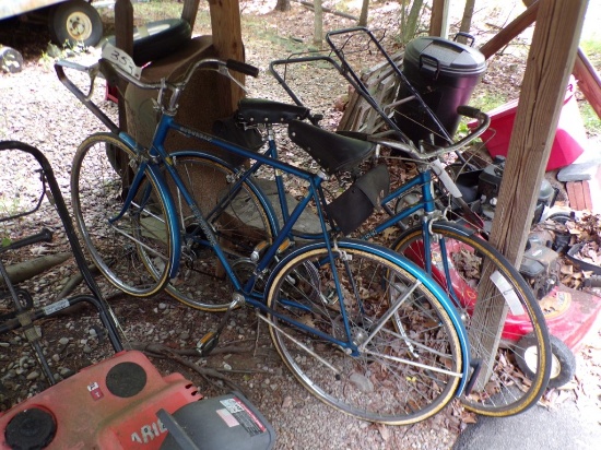 His and Hers Schwinn ''Suburban'' Bicycles, Blue (Shed)