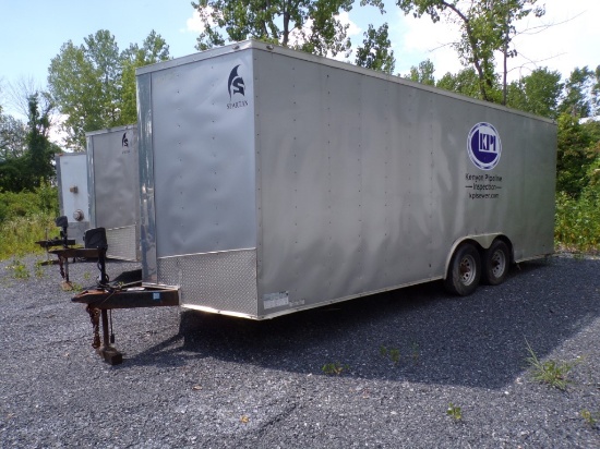 2020 Spartan 20',Tandem Axle V-Nose Enclosed Trailer, Fold Down Rear Gate,