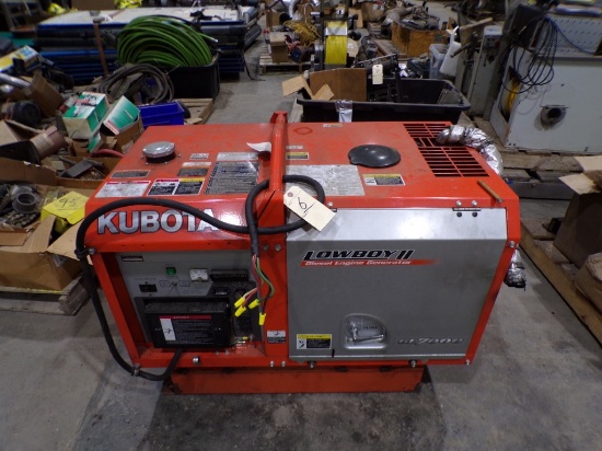 Kubota Lowboy II Diesel Engine Generaror, 7,000 Watt, 120V, 218 Hrs., Model