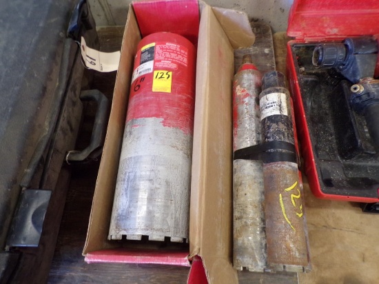 (4) Diamond Core Drill Bits - (3) Fit Hilti, 6'', 3'', 2 1/2'', 2'', (1) NE