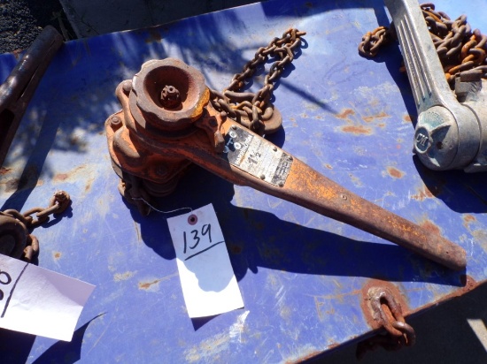 Harrington 1 1/2 Ton Lever Chain Hoist, 352 Series(Outside Out Front)