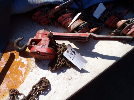 CM 1 1/2 Ton Lever Chain Hoist (Outside Out Front)