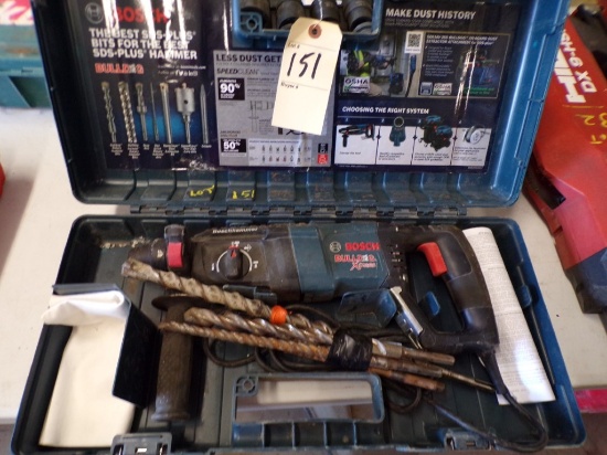 Bosch Bulldog Xtreme Roto Hammer Drill, 120V, SDS Plus Style Bits in Case,