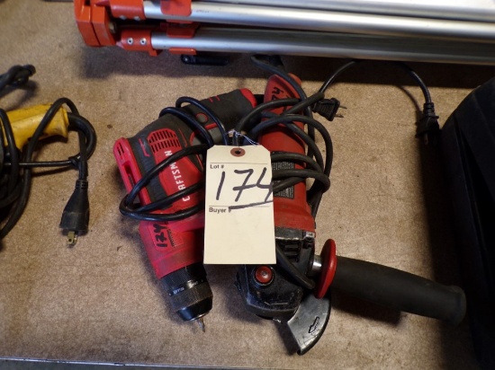 Hilti 4 1/2'' Corded Cutoff / Grinder and Craftsman 3/8'' Corded Drill (New