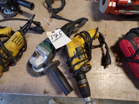 Makita 4 1/2'' Corded Cutoff / Grinder and a DeWalt Corded Drywall Screwdri