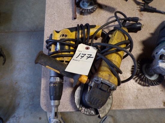 DeWalt 4 1/2'' Cutoff / Grinder and a Drywall Screwdriver, Both Corded (New