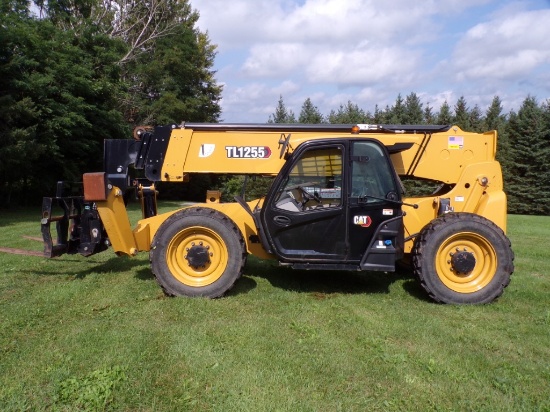 2022 Cat TL1255D Telehandler - 12,000 LBS, 55' Lift Height, 48'' Forks, 74'