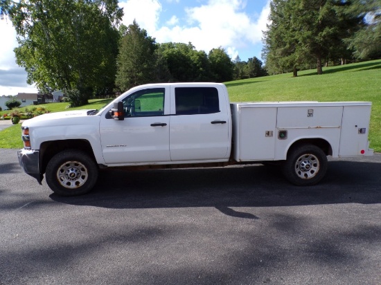 2019 Chevrolet 2500 Heavy Duty Crew Cab, White, 190,448 Miles, Vin # 1GC1KR