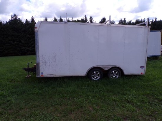 2016 United VXT 16' Enclossed Trailer, Tandem Axle, Has Minor Dings & Dents