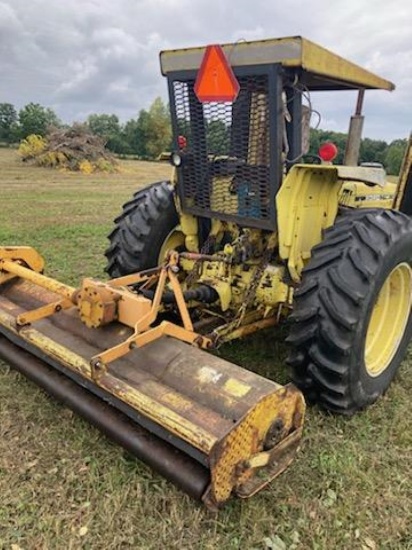 Ford 6610 Mowing Tractor w/ Alamo Hyd. Fold Flail Mowers On Each Side & 7'