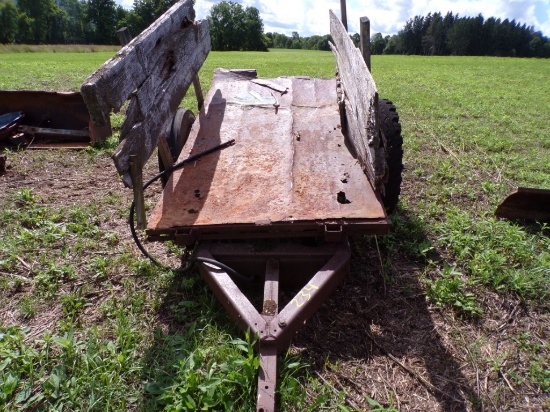 54'' x 96'' Single Axle Hydraulic Pump Frame and Platform, NEEDS WORK (Outs