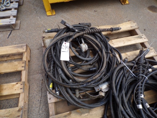 (8) Used Welding Gun and Coaxial Cable Assemblies (Outside)