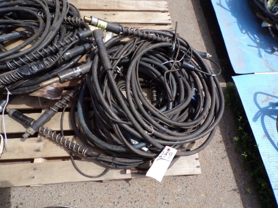 (8) Used Welding Gun and Coaxial Cable Assemblies (Outside)