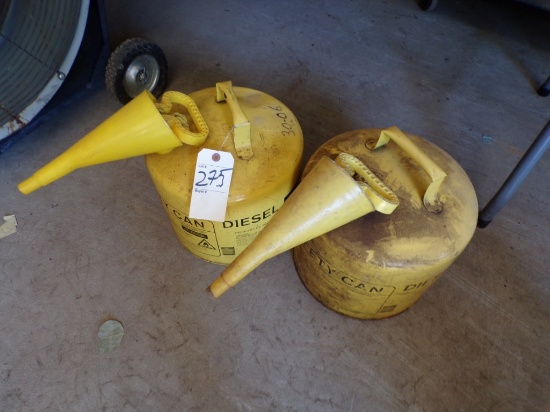 (2) Yellow 5 Gal. Safety Cans (Old Garage)
