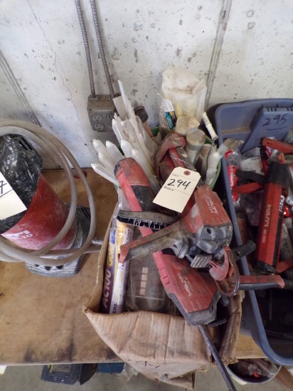 (2) Hilti HDM 500 Caulk Guns and Group of Asst. Caulk and Ends (New Garage)