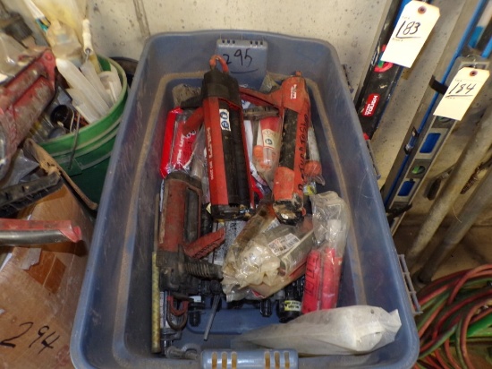 (3) Hilti Caulk Guns - (1) HDM 500, (1) MD 2500, (1) MD 2000 and Blue Tote