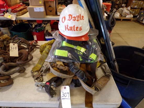 Group of Safety Harnesses - (10 New and (2) Hard Hats, O'Boyle Rules (New G