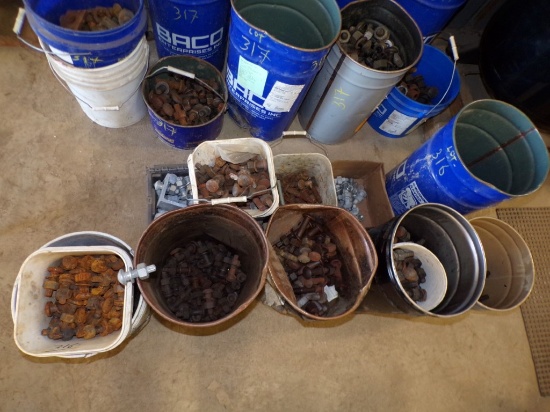Group of ''TC'' Bolts, Washers, Nuts, 3/4'', (12) Total (Old Garage)