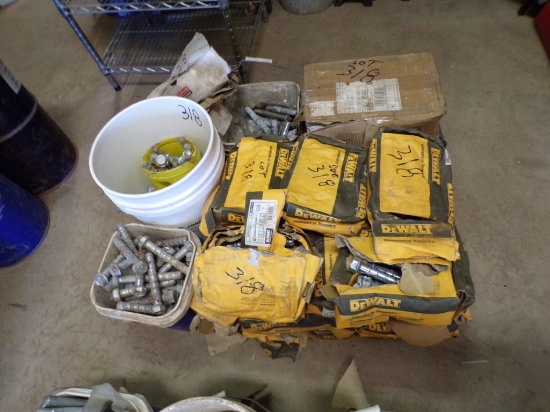 Group of DeWalt Concrete Screw Anchors, 5'' and Asst. Concrete Lag Bolts (O