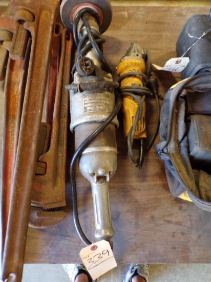 Chicago Pneumatic Corded Grinder and DeWalt 4 1/2'' Corded Grinder (New Gar