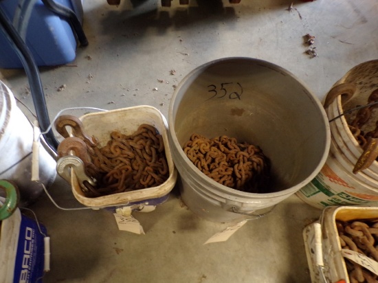 (2) Buckets of Asst. Chain, 5/16'' and 3/8'' (New Garage)