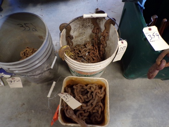 (2) Buckets of Asst. Chain, 3/8'', 1/2'' x 18' (New Garage)