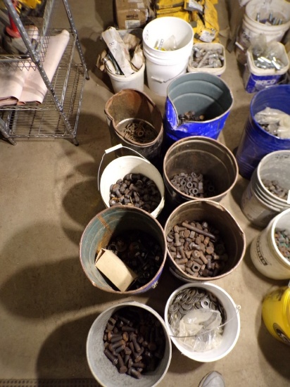 (8) Buckets of Asst. Nuts, Bolts and Washers (Old Garage)