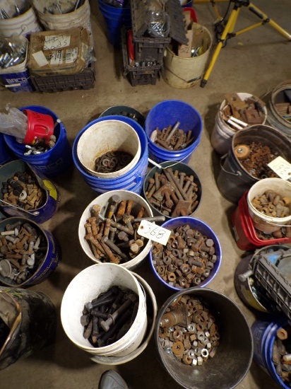(10) Buckets of Asst. Nuts, Bolts and Washers (Old Garage)