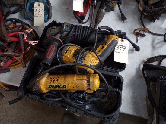 Metabo 4 1/2'' Corded Grinder and Dewalt 4 1/2'' Grinder and Drywall Screwd