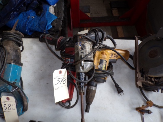 Hilti 4 1/2'' Grinder, Porter Cable EHD Fastener Driver and DeWalt Drywall