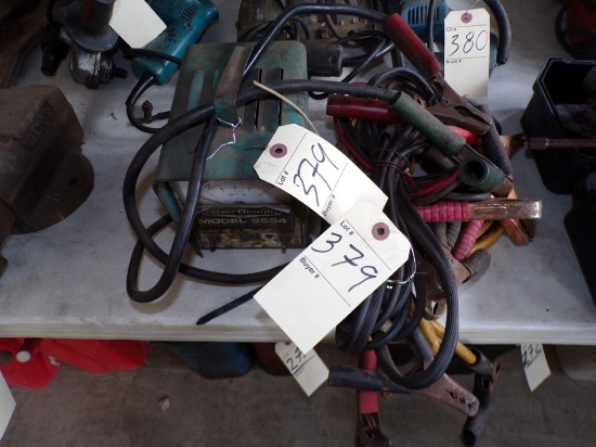 Silver Beauty Model 8554 CV 12V Battery Tester and (3) Sets of Jumper Cable