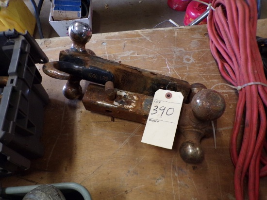 (2) Tri-Ball Hitches - (1) Has Hook, Solid, (1) Hollow (Old Garage)