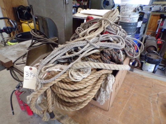 Box of Asst. Type and Length Rope (Old Garage)