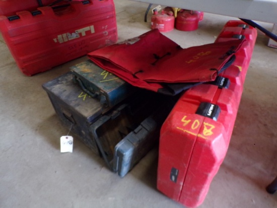 Group of Tool Cases - (1) Hilti DX-9 -HSN Plastic Case with MX-9-HSN, (1) B