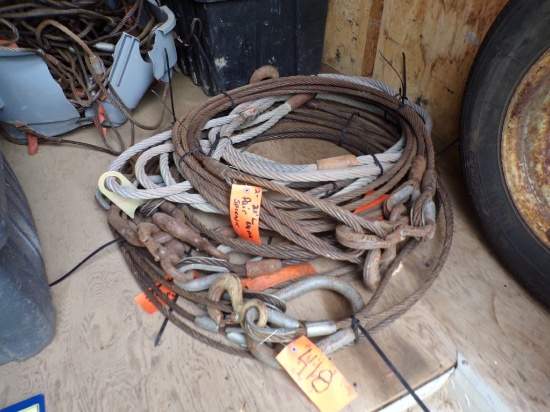 Group of Asst. Double Wire Cable Spreader Slings (Outside Out Front)
