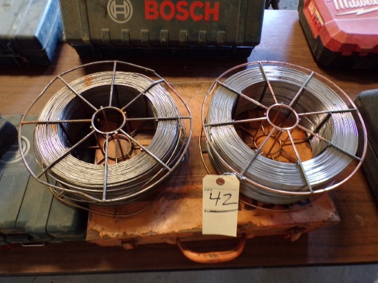 (2) Rolls of Welding Wire, Appear New, UNKNOWN BRAND OR SIZE (New Garage)