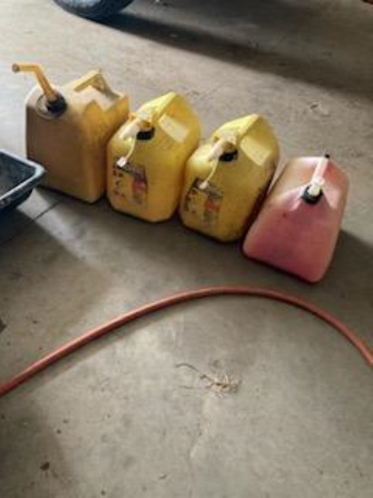 (4) Poly Fuel Cans